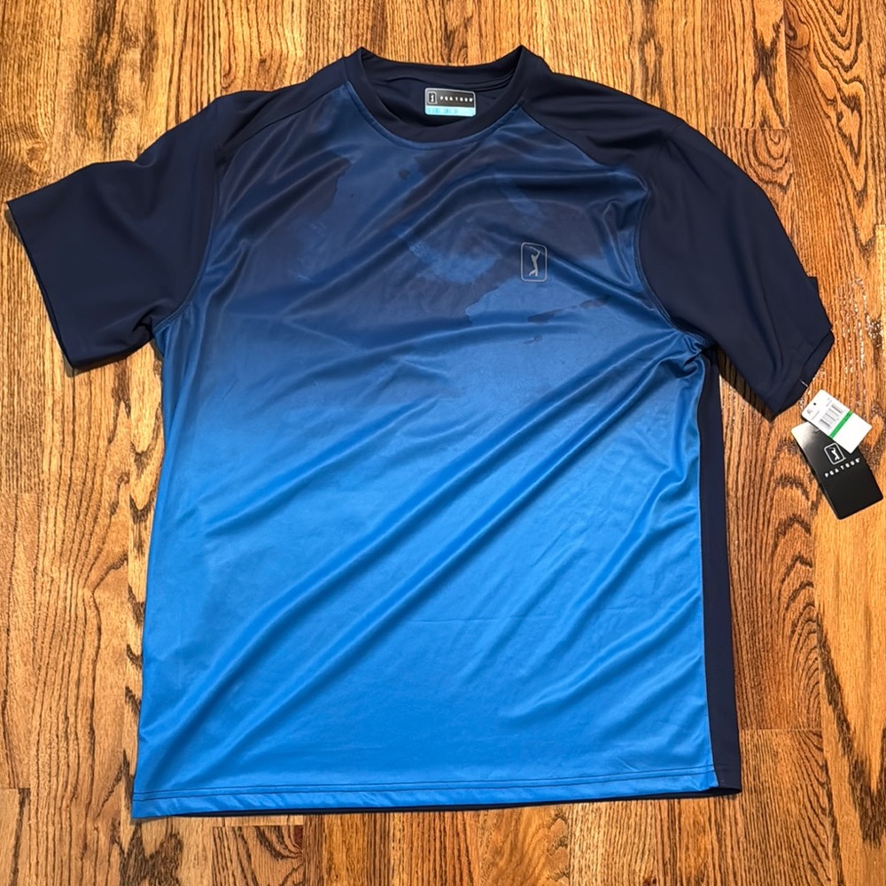 PGA Tour Navy and Blue Performance Tee